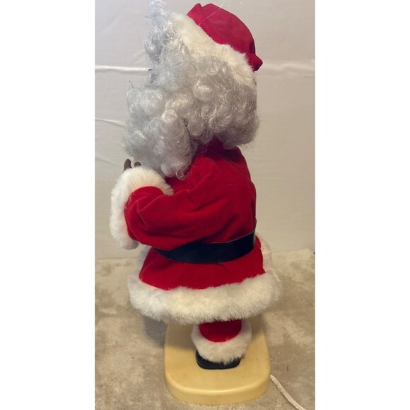 Santas Best Motionette African American With Candle 18" Light-Up Vintage - Picture 9 of 10